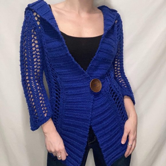 Free People Sweaters - Free People Chunky Knit Hooded Cardigan Sweater